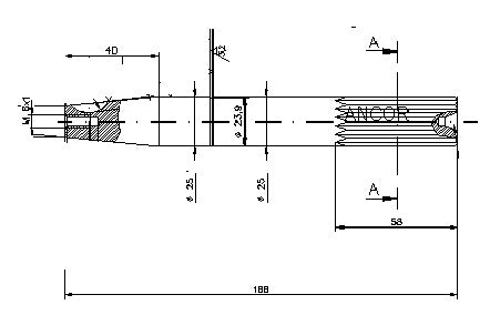 1691-ALBERO POMPA PM40/EM L=188