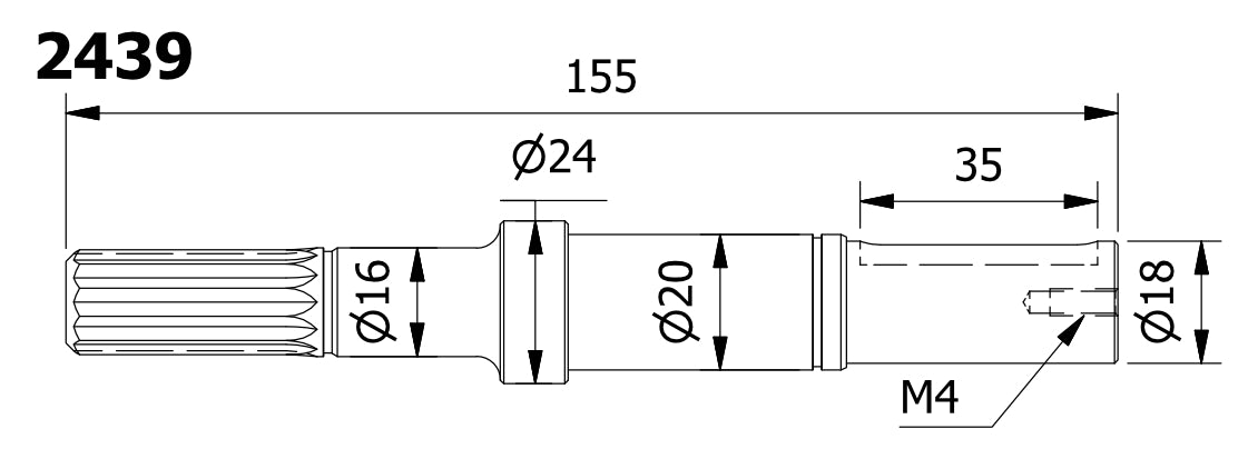 PM 36 PUMP SHAFT