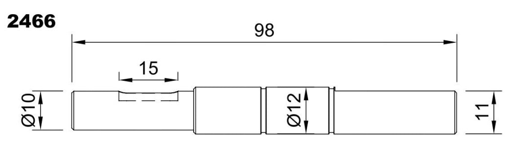 2466-ALBERO POMPA PM 38 L=98