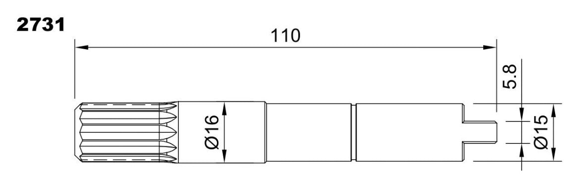 2731-ALBERO POMPA ST 143 L=110