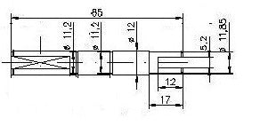 2768-ALBERO POMPA PM 37 L=85