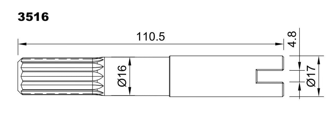3516-ALBERO POMPA ST 162 L=110.5