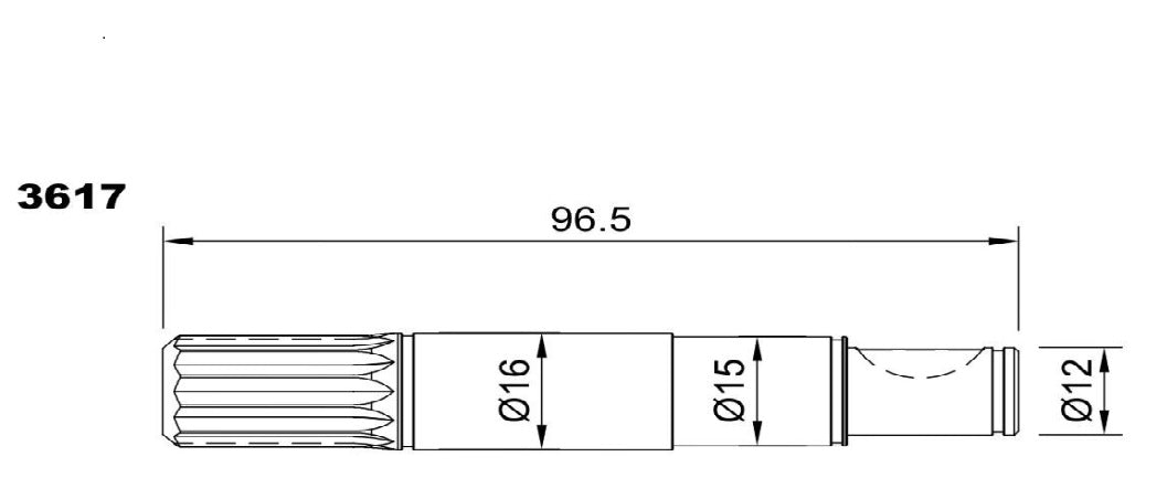 3617-ALBERO POMPA ST 171 L=96.5