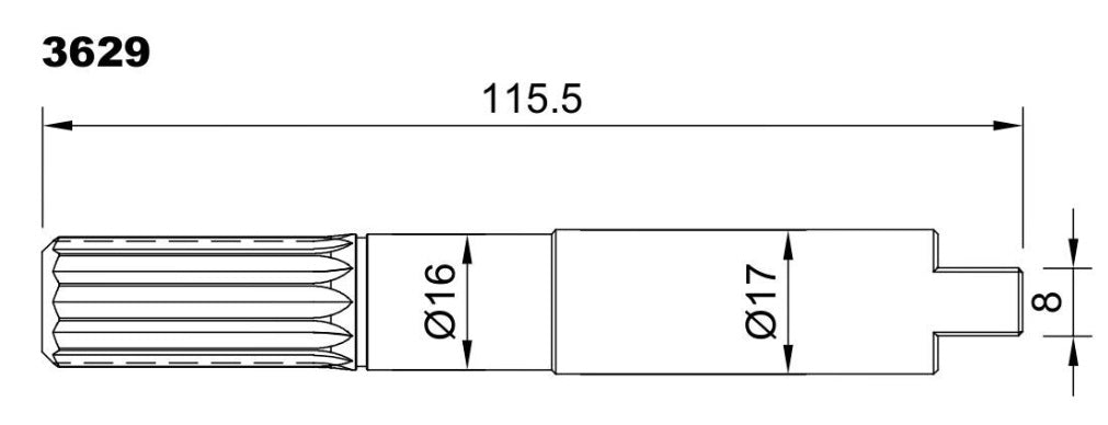 3629-ALBERO POMPA ST 172 L=115.5
