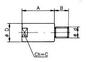 ANODO D.24x44 d.3/8 UNCx8 VP