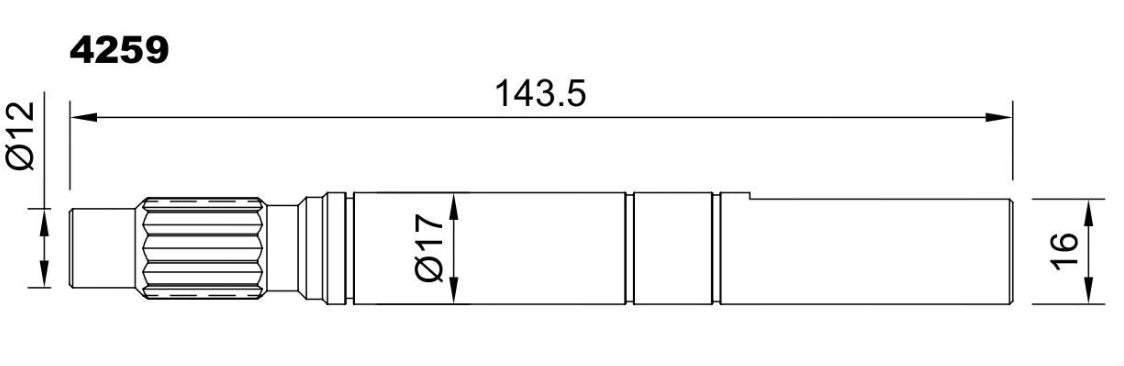 4259-ALBERO POMPA PM 35 L=143.5