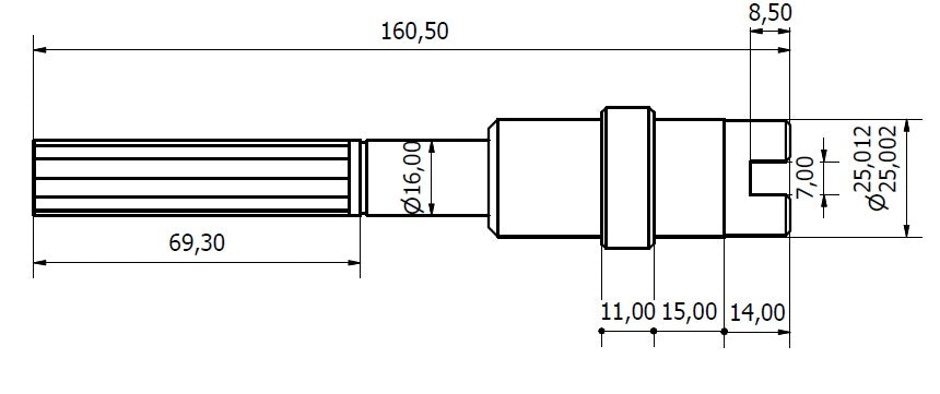 4278-ALBERO POMPA JB 29700-1301 L160