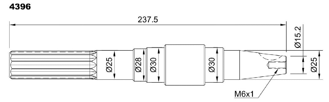 4396-ALBERO POMPA PM 41 EM L=237.5