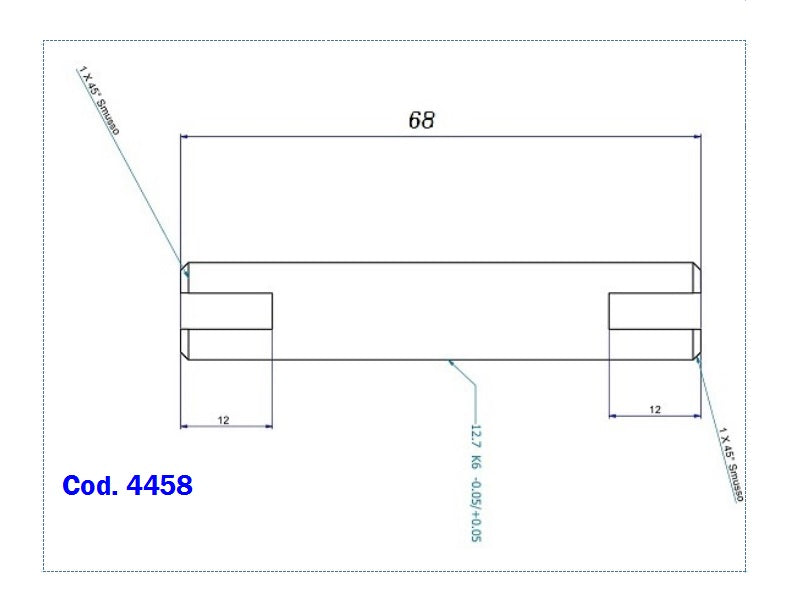 4458-ALBERO POMPA JB 2620-1001 L=68