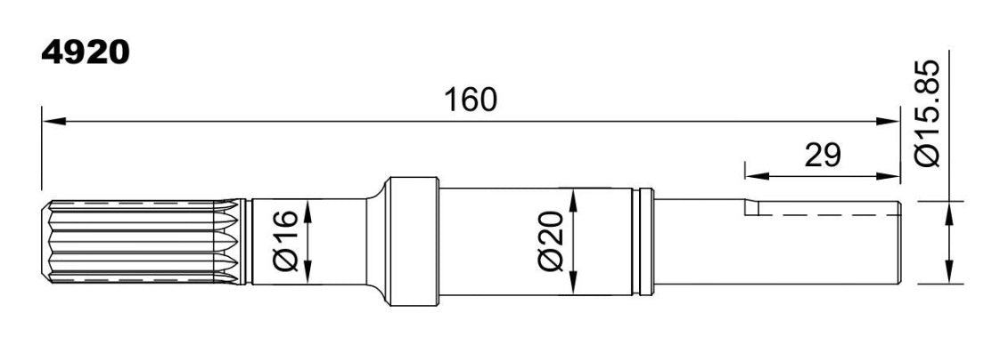 PM 36 J PUMP SHAFT