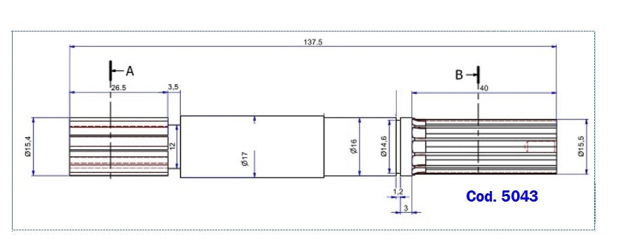 5043-ALBERO POMPA ST 213 L=137.5