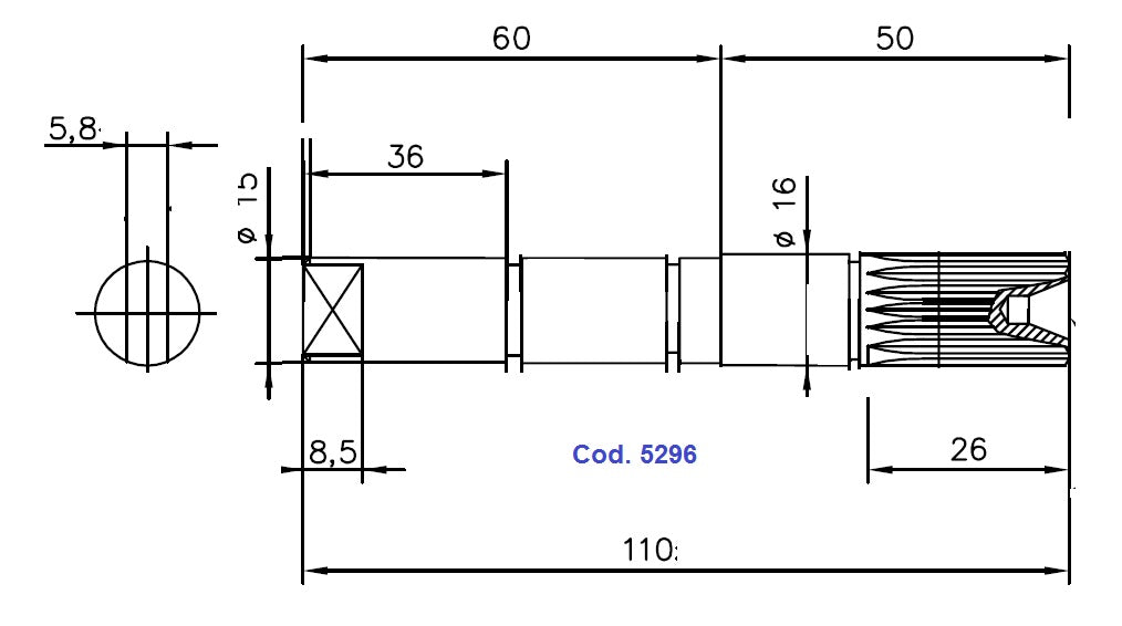 5296-ALBERO POMPA ST 143/T L=110