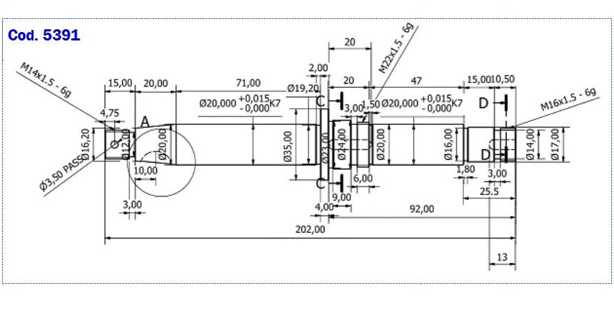 5391-ALBERO POMPA NORTH.TD 226.6 L202