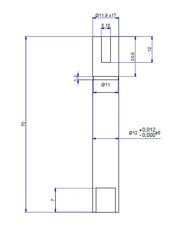 5393-ALBERO POMPA ST 218/T L=70