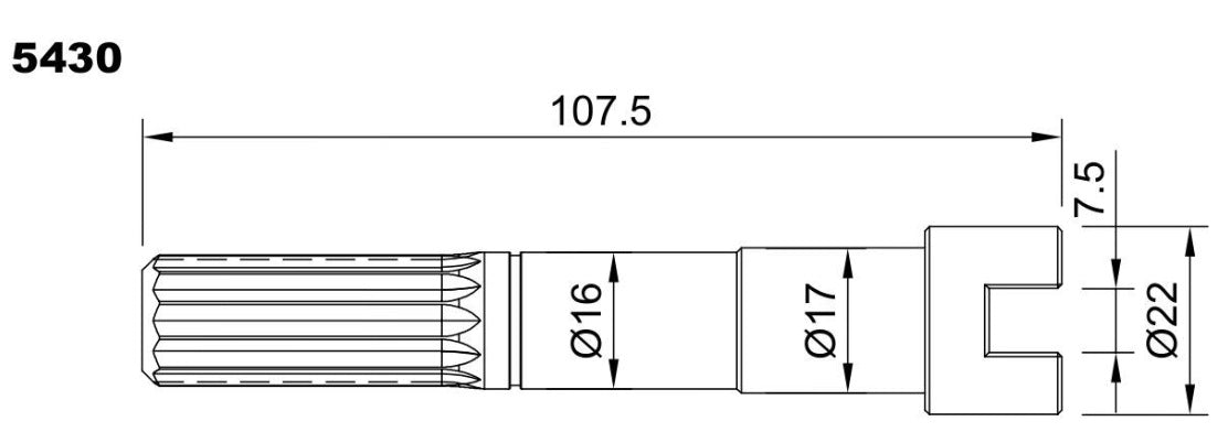 5430-ALBERO POMPA ST 391 L=107.5