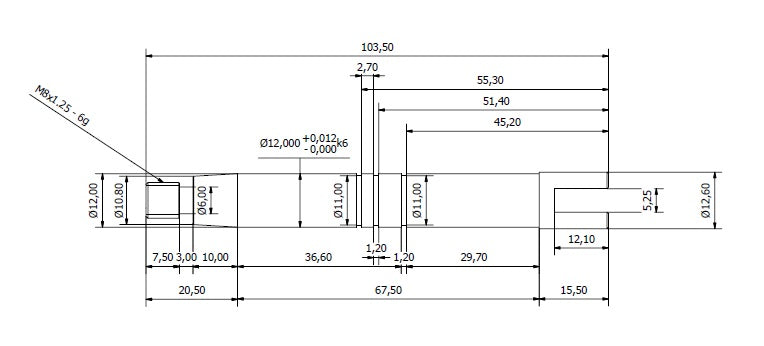 5524-ALBERO POMPA ST 222 L=103.5