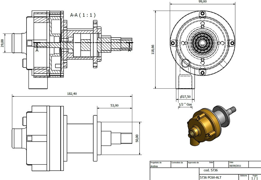 5736-POMPA CENTRIFUGA PC 60/ALT