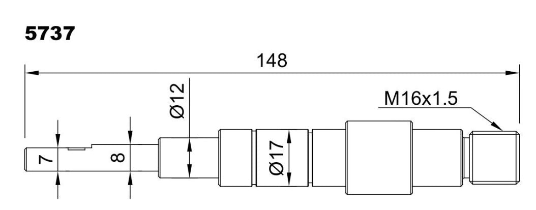 5737-ALBERO POMPA PC 60/ALT L=148