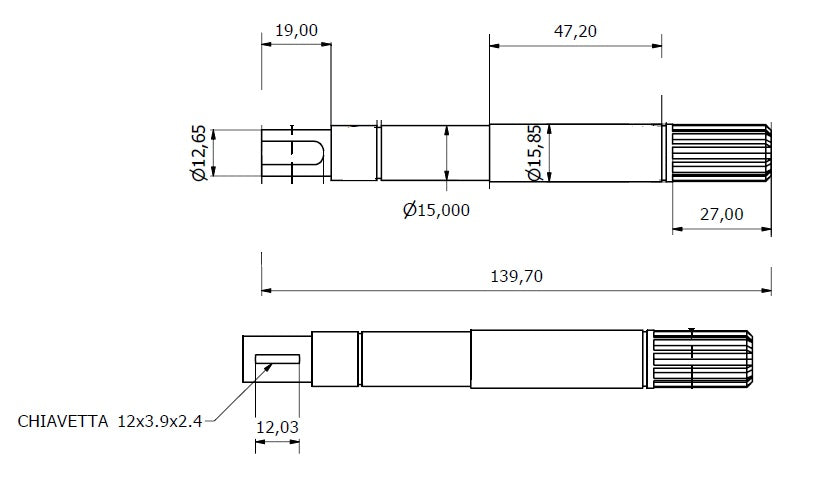5743-ALBERO POMPA PERKINS L=140