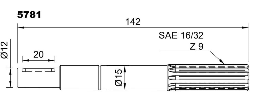 5781-ALBERO POMPA ST 245 L=142