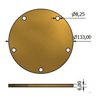 5793-COPERCHIO CAT3196 D.133 SP.6