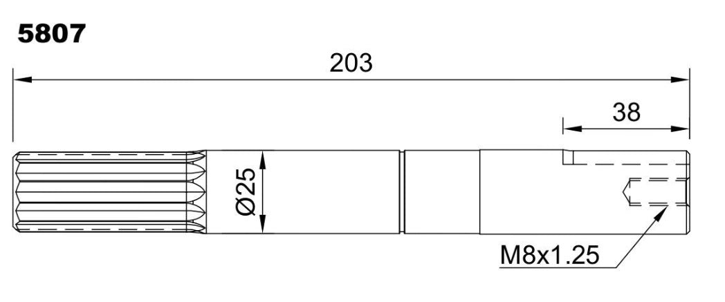 5807-ALBERO POMPA PM 40-5 L=203