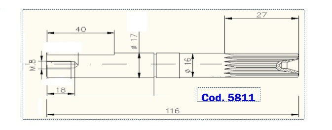 5811-ALBERO POMPA JH 24070-1 L=116