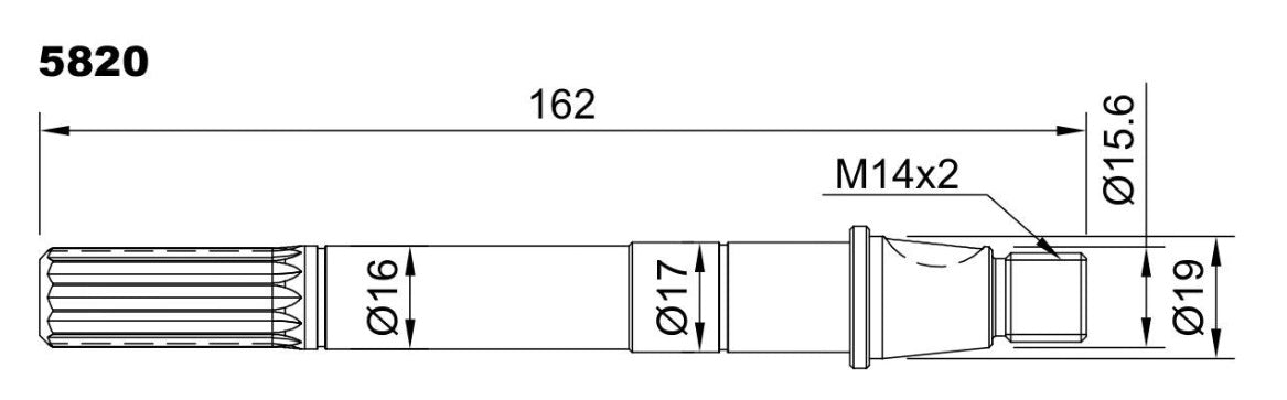 5820-ALBERO POMPA ST 236 L=162