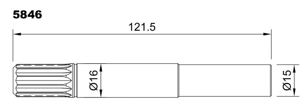 5846-ALBERO POMPA ST 440 L=121.5