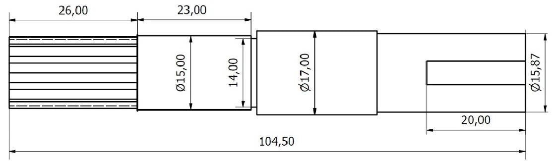 5872-ALBERO POMPA PM 19 L=104.5