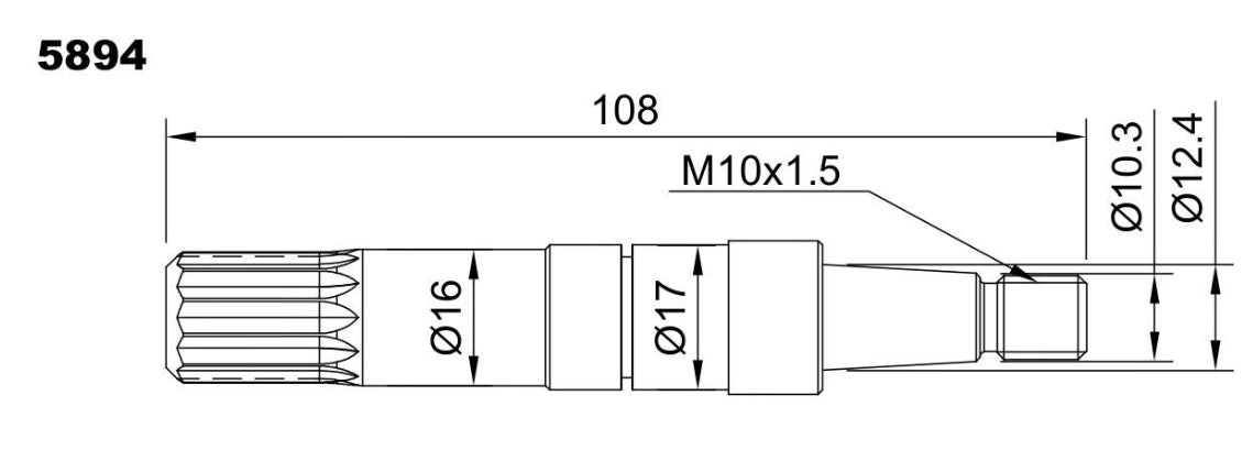 ST 347 PUMP SHAFT