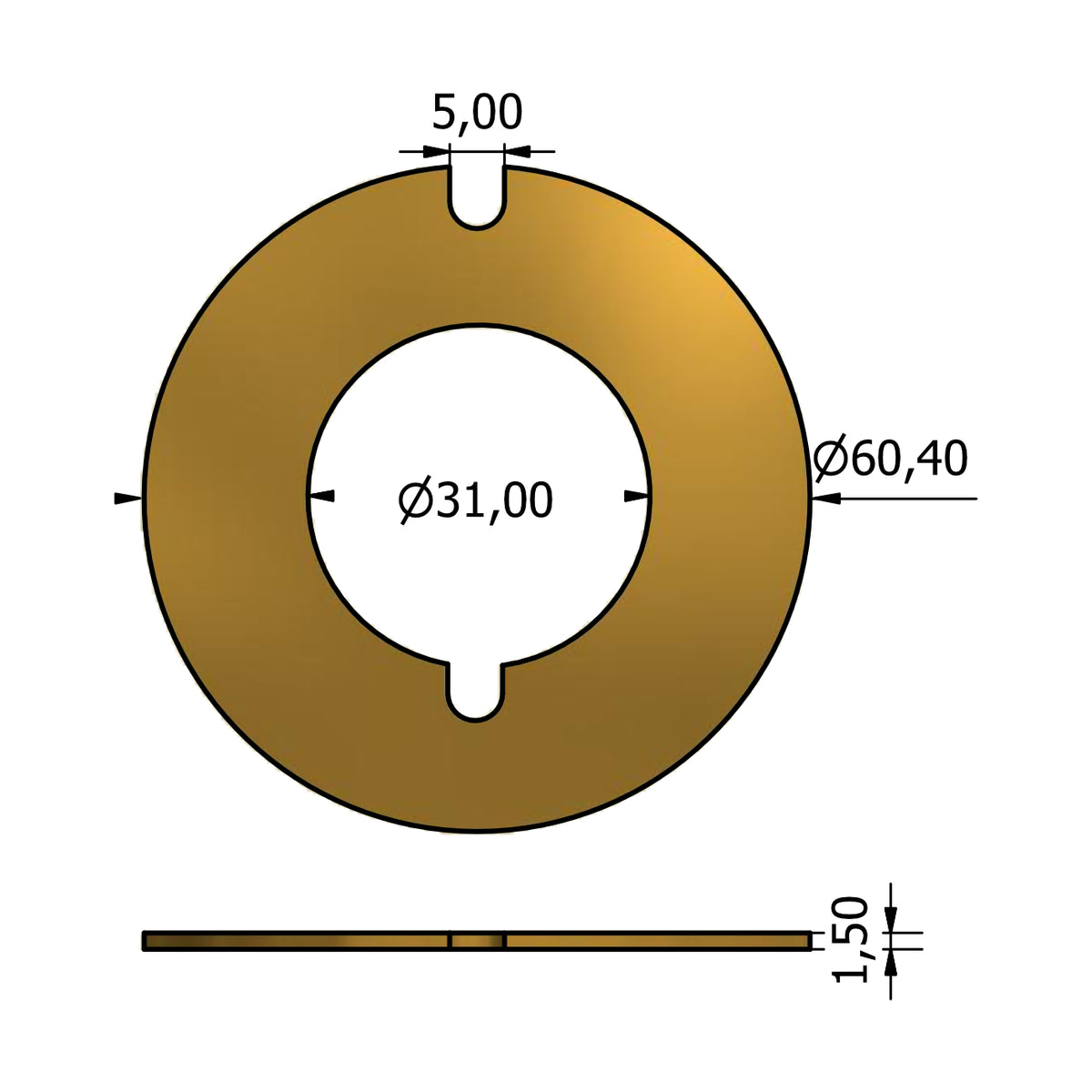 5996-ANELLO DI RASAMENTO 60.5x31x1.5