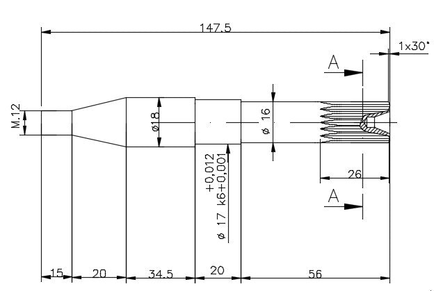 6015-ALBERO POMPA ST 447 L=145.5