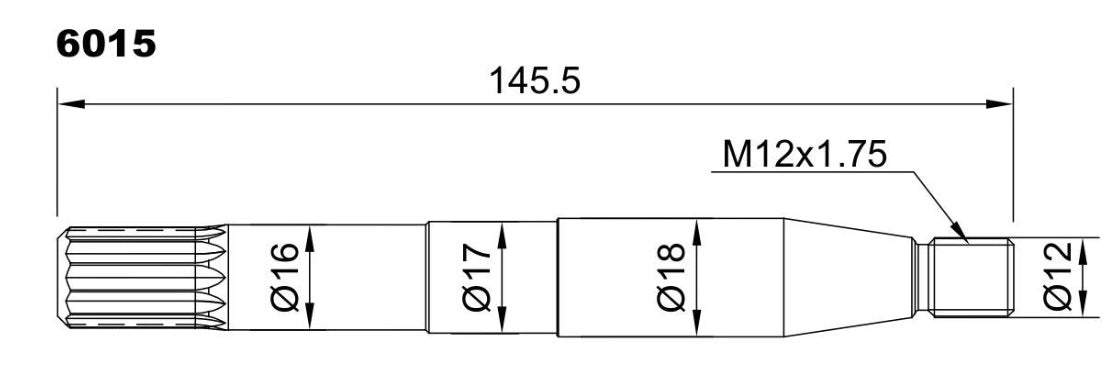 6015-ALBERO POMPA ST 447 L=145.5