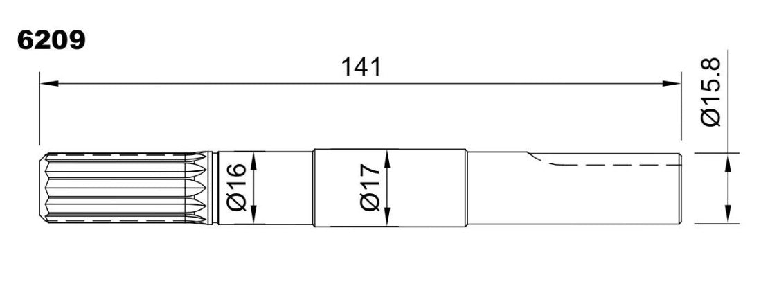 6209-ALBERO POMPA ST 407 L=141