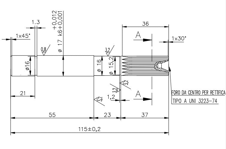 6265-ALBERO POMPA ST 374 L=115