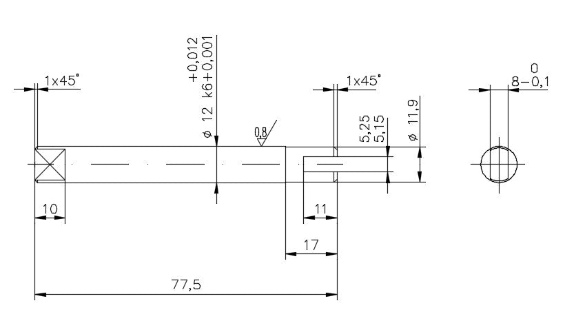 6302-ALBERO POMPA ST 335 L=77.5