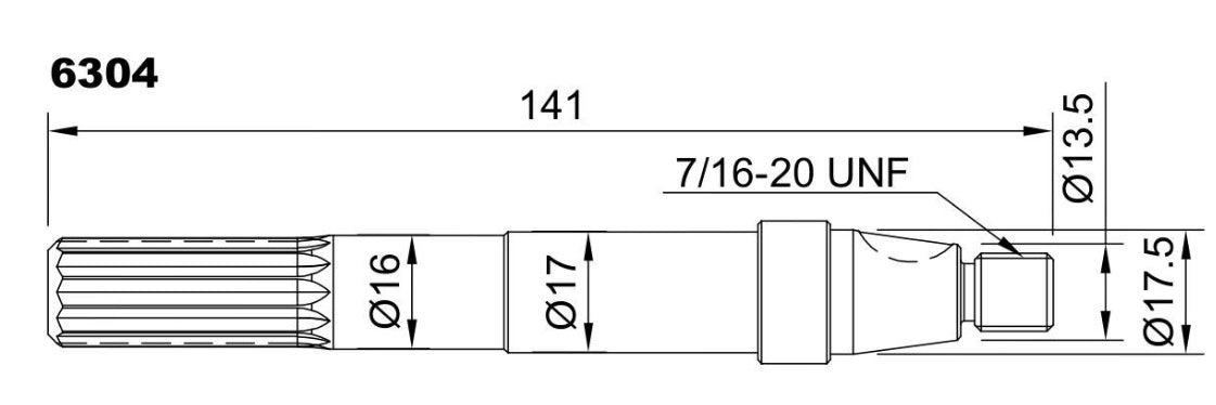 PUMP SHAFT JB 23430-1401