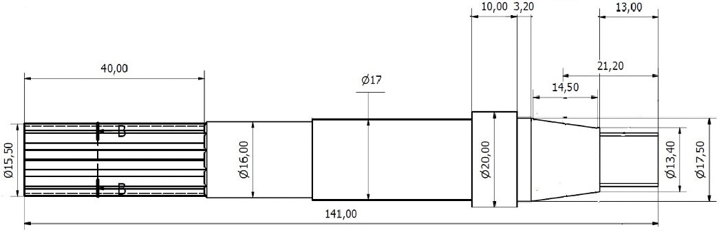 PUMP SHAFT JB 23430-1401