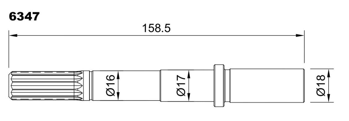 6347-ALBERO POMPA ST 154 L=158.5