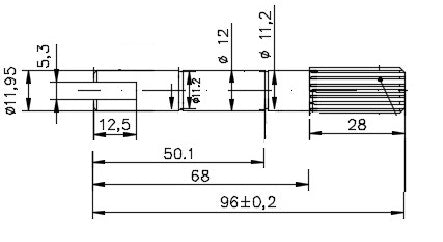 6364-ALBERO POMPA WH-1870-1470 L=96