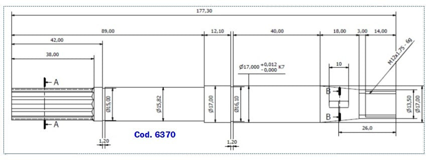 6370-ALBERO POMPA ST 350 L=177.3