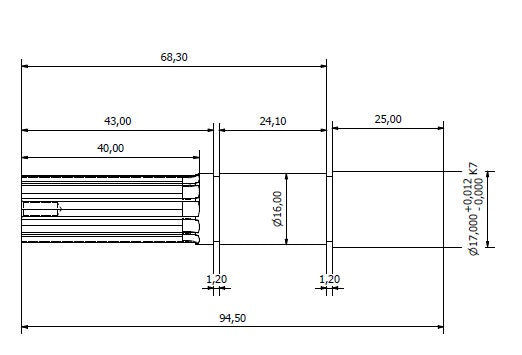 6418-ALBERO POMPA ST 491 L=94.5
