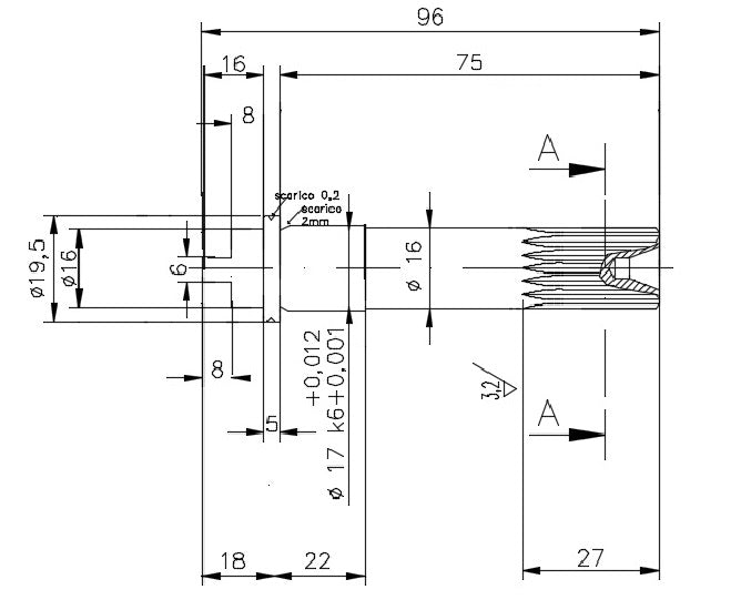 6511-ALBERO POMPA ST 282 L=96