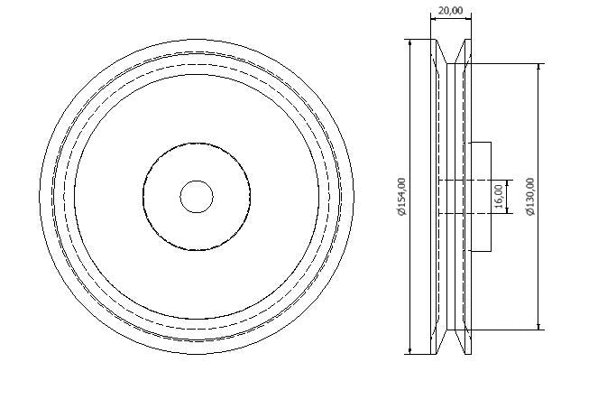 PULEGGIA D. 150 1 GOLA TIPO A