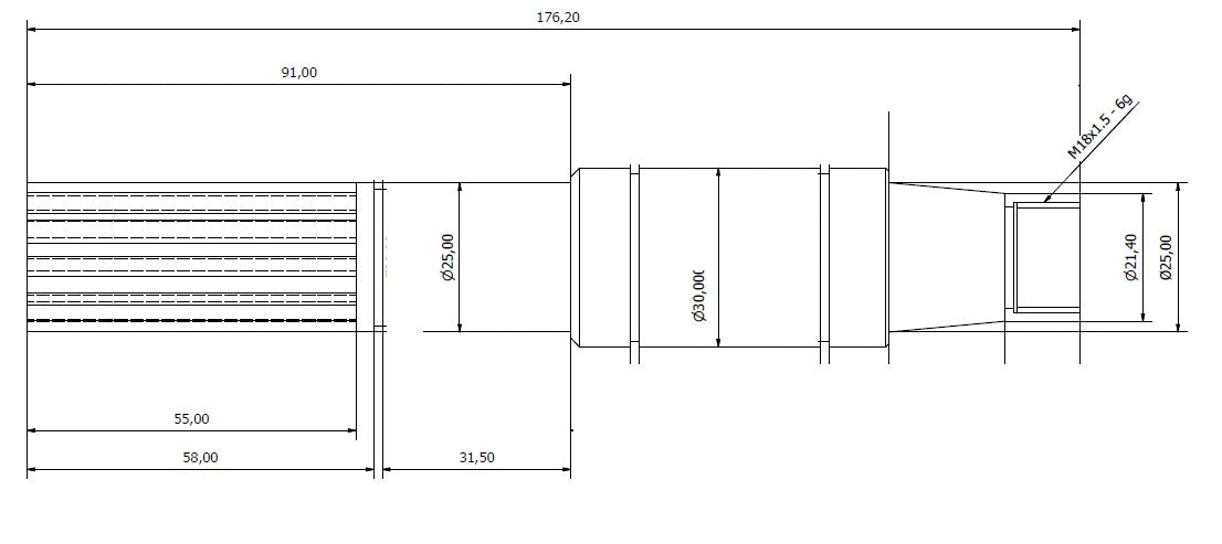 6640-ALBERO POMPA F9B-9-03-24308 L176