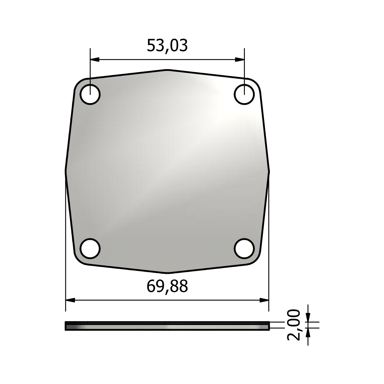 6644-COPERCHIO HP RETT. 4F