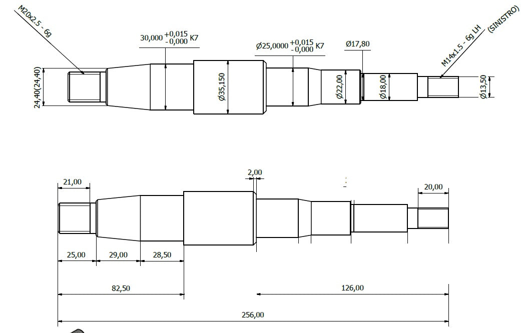 6649-ALBERO POMPA AIFO L=256