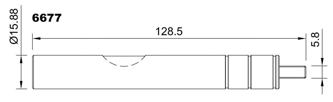 6677-ALBERO POMPA JB 22143 L=128.5