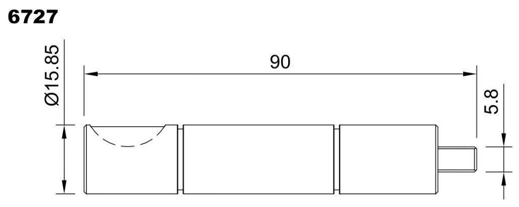 6727-ALBERO POMPA ST 908 L=90